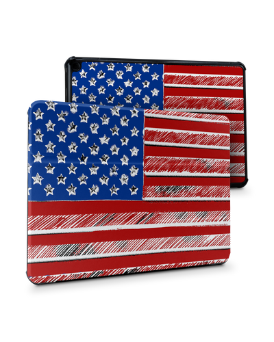 American Flag Color Tablet Smart Case für Amazon Fire HD 10 (2021): Frontansicht