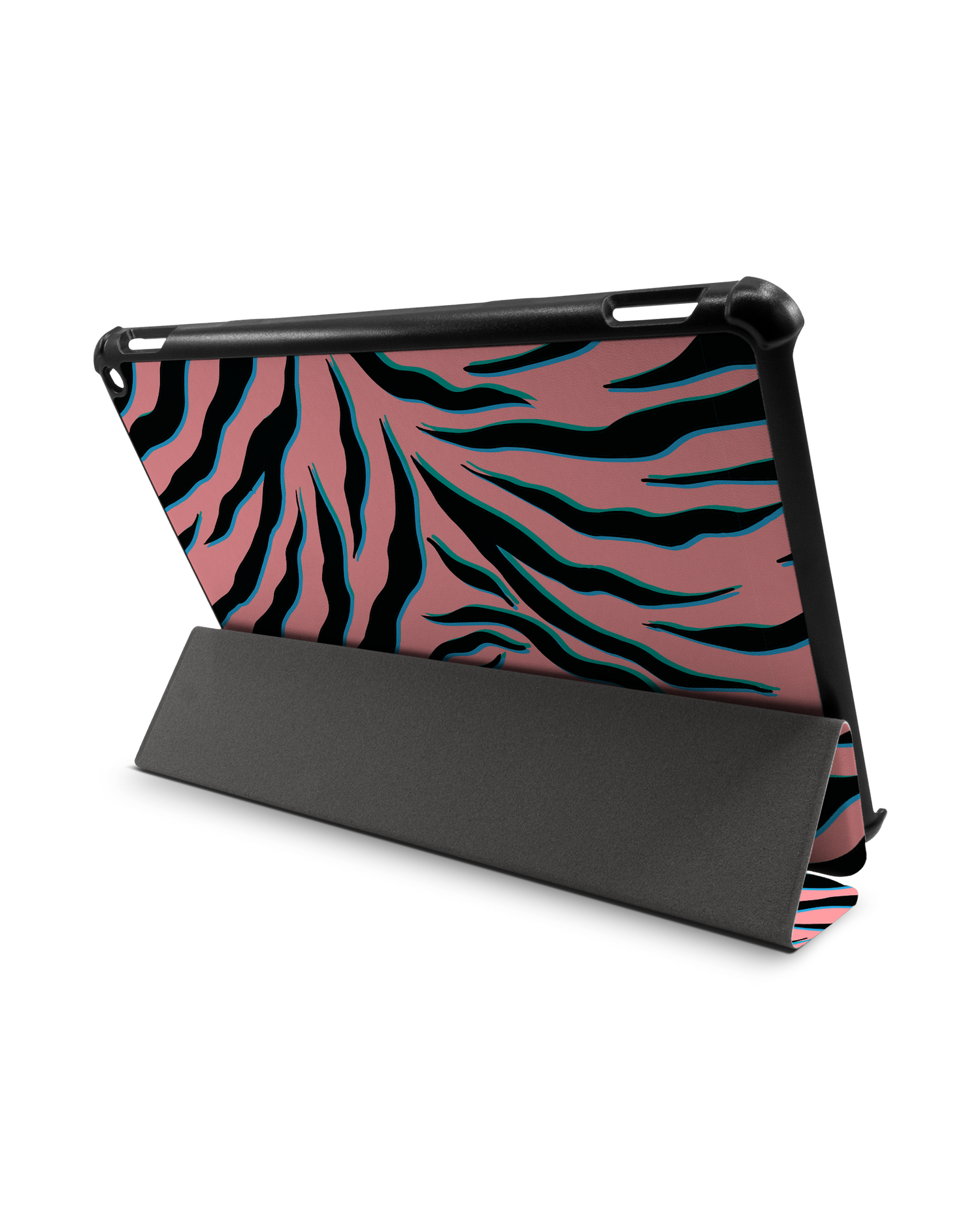 Pink Zebra Tablet Smart Case für Amazon Fire HD 10 (2021): Aufgestellt im Querformat