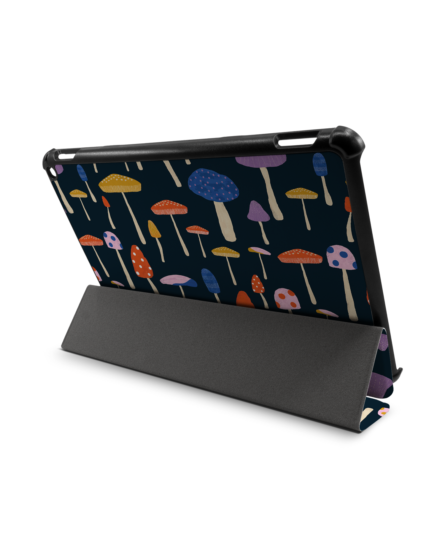 Mushroom Delights Tablet Smart Case Amazon Fire HD 10 (2021): Aufgestellt im Querformat