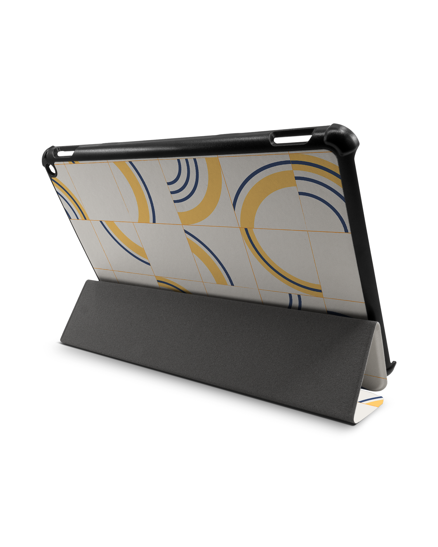 Spliced Circles Tablet Smart Case für Amazon Fire HD 10 (2021): Aufgestellt im Querformat