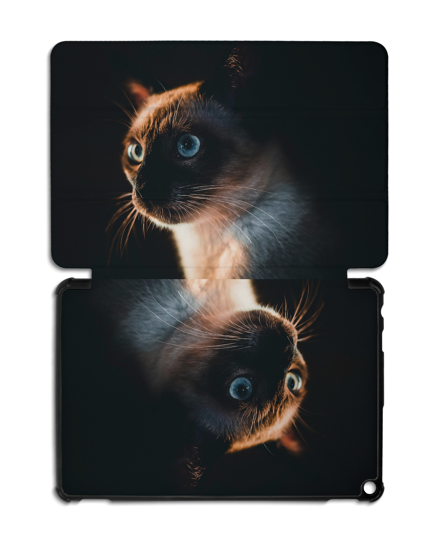 Siamese Cat Tablet Smart Case Amazon Fire HD 10 (2021): Aufgeklappt