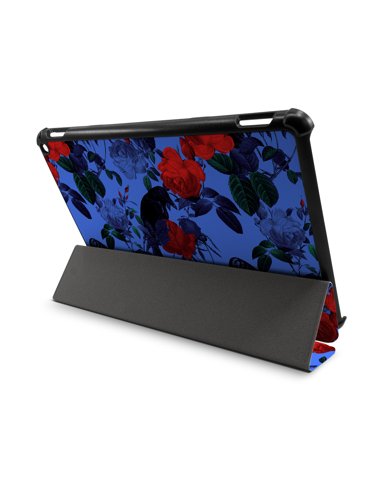 Roses And Ravens Tablet Smart Case für Amazon Fire HD 10 (2021): Aufgestellt im Querformat