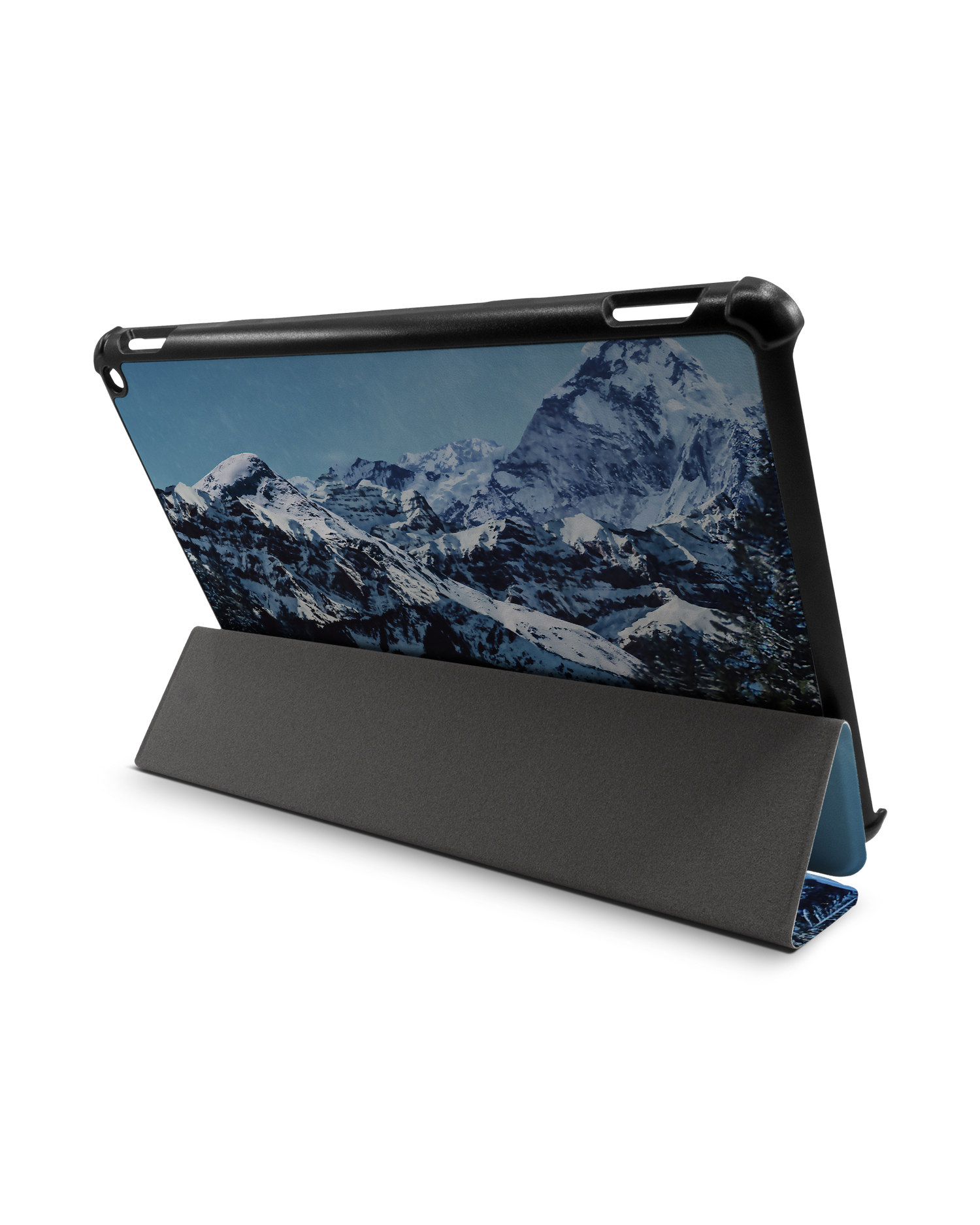 Winter Landscape Tablet Smart Case Amazon Fire HD 10 (2021): Aufgestellt im Querformat