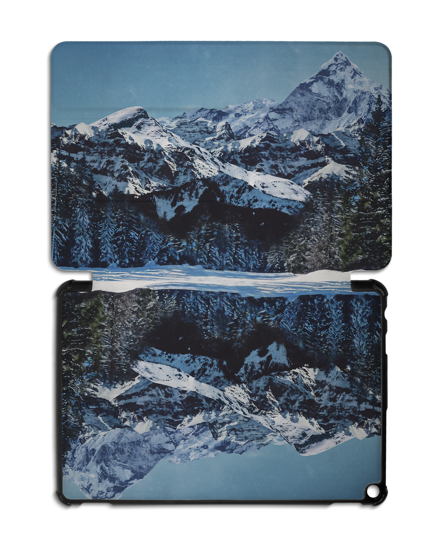 Winter Landscape Tablet Smart Case Amazon Fire HD 10 (2021): Aufgeklappt