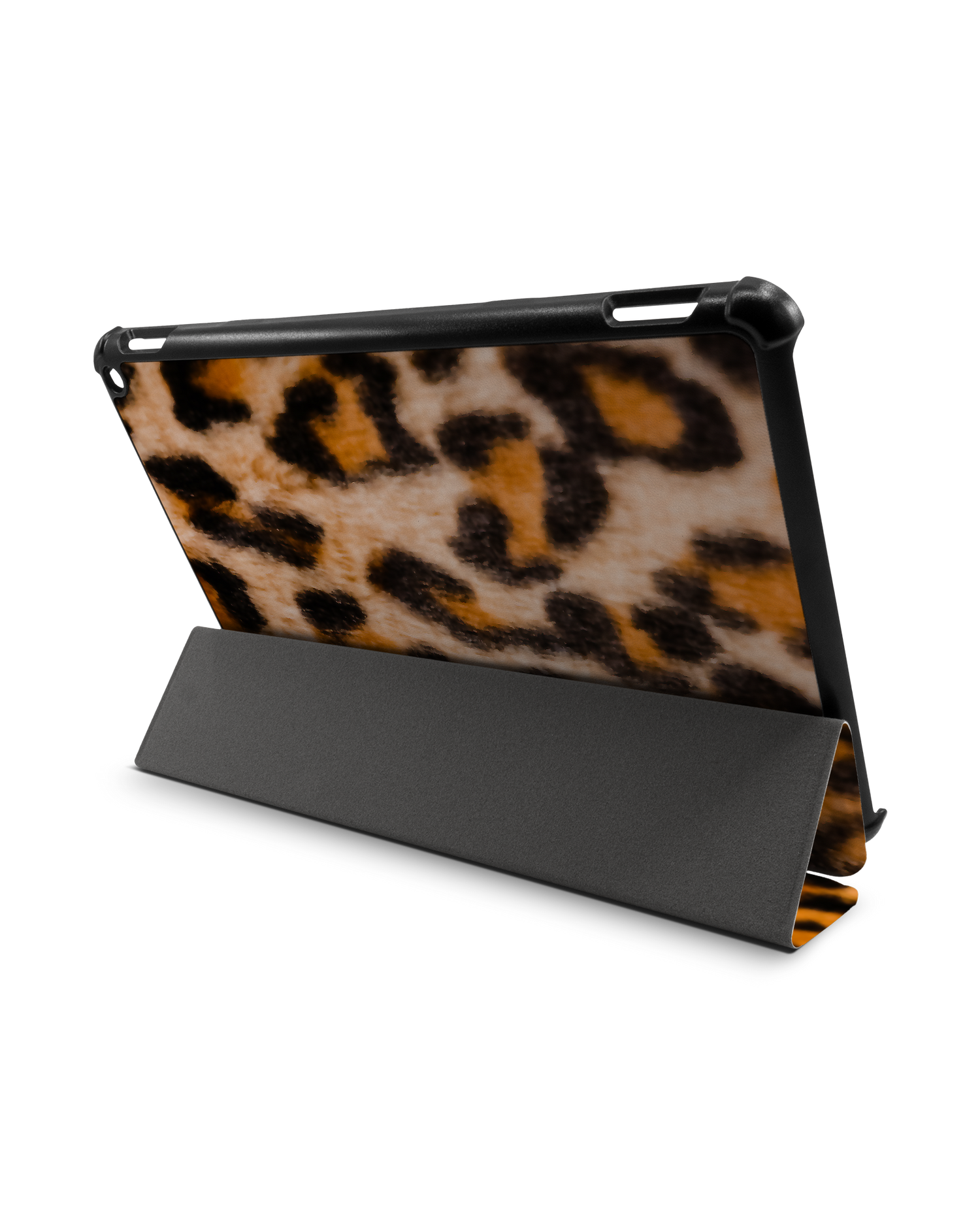 Leopard Pattern Tablet Smart Case für Amazon Fire HD 10 (2021): Aufgestellt im Querformat