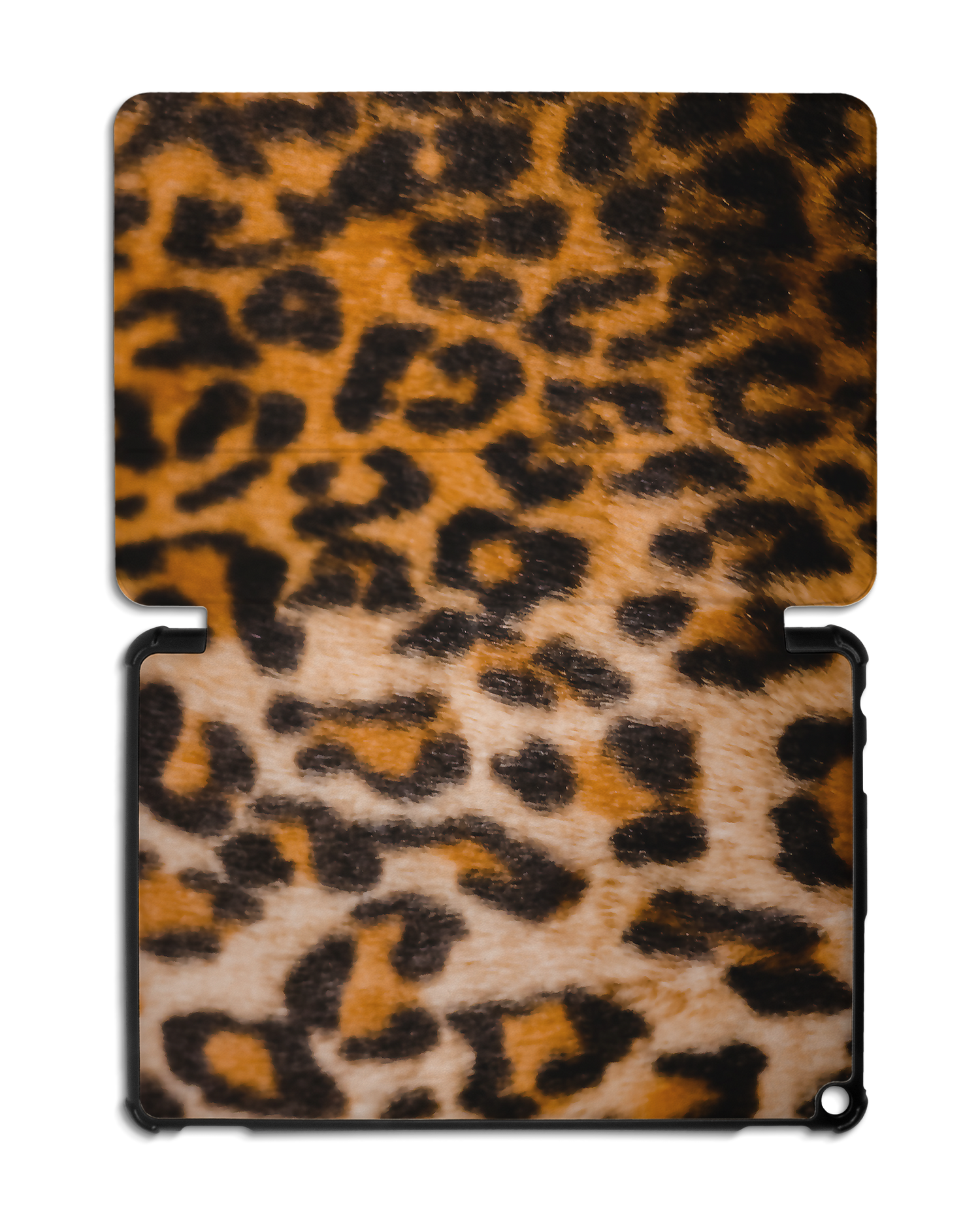Leopard Pattern Tablet Smart Case für Amazon Fire HD 10 (2021): Aufgeklappt