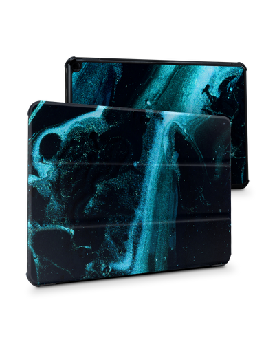 Deep Turquoise Sparkle Tablet Smart Case für Amazon Fire HD 10 (2021): Frontansicht