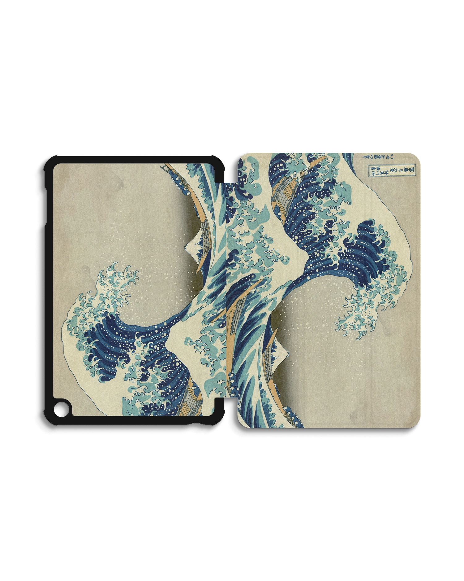 Great Wave Off Kanagawa By Hokusai Tablet Smart Case für Amazon Fire 7 (2022): Aufgeklappt