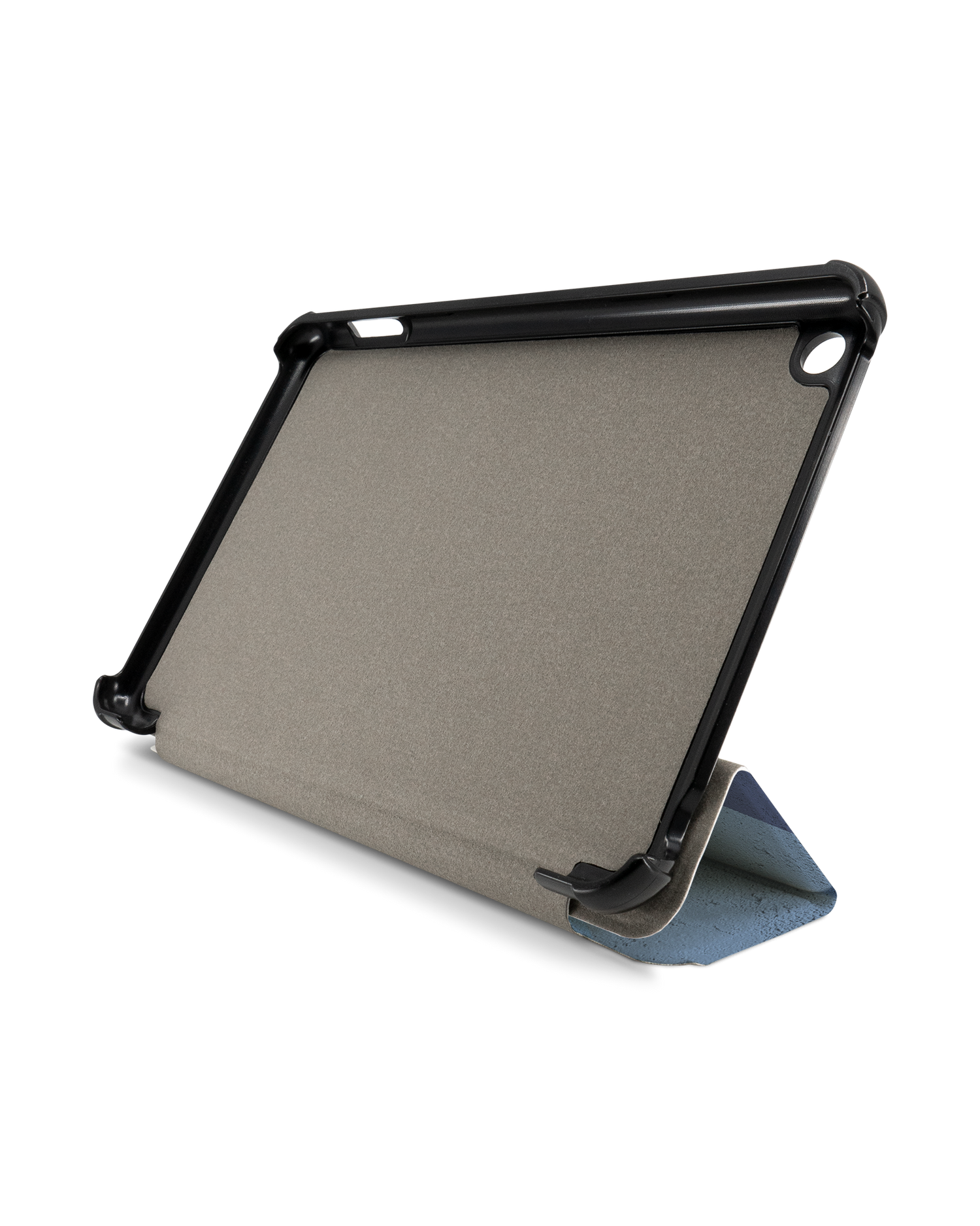 Geometric Camo Blue Tablet Smart Case für Amazon Fire 7 (2022): Frontansicht