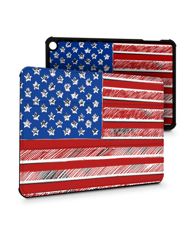American Flag Color Tablet Smart Case für Amazon Fire 7 (2022)