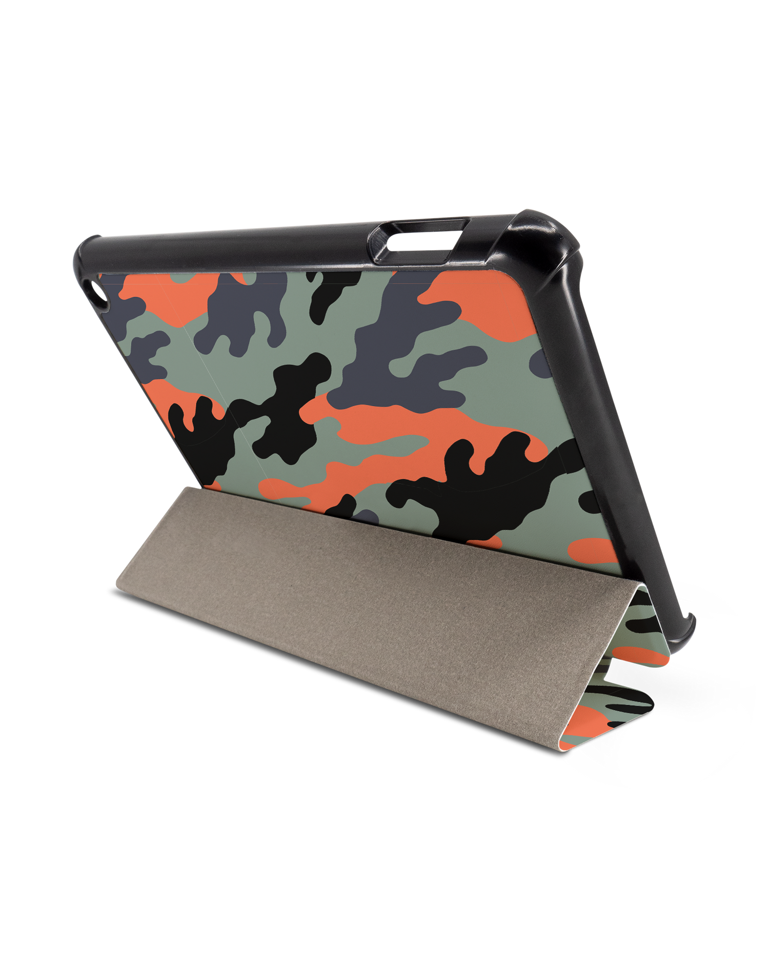 Camo Sunset Tablet Smart Case für Amazon Fire 7 (2022): Aufgestellt im Querformat