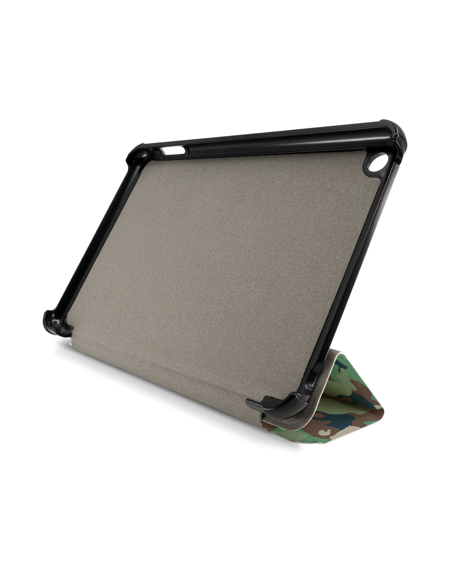 Green and Brown Camo Tablet Smart Case für Amazon Fire 7 (2022): Frontansicht