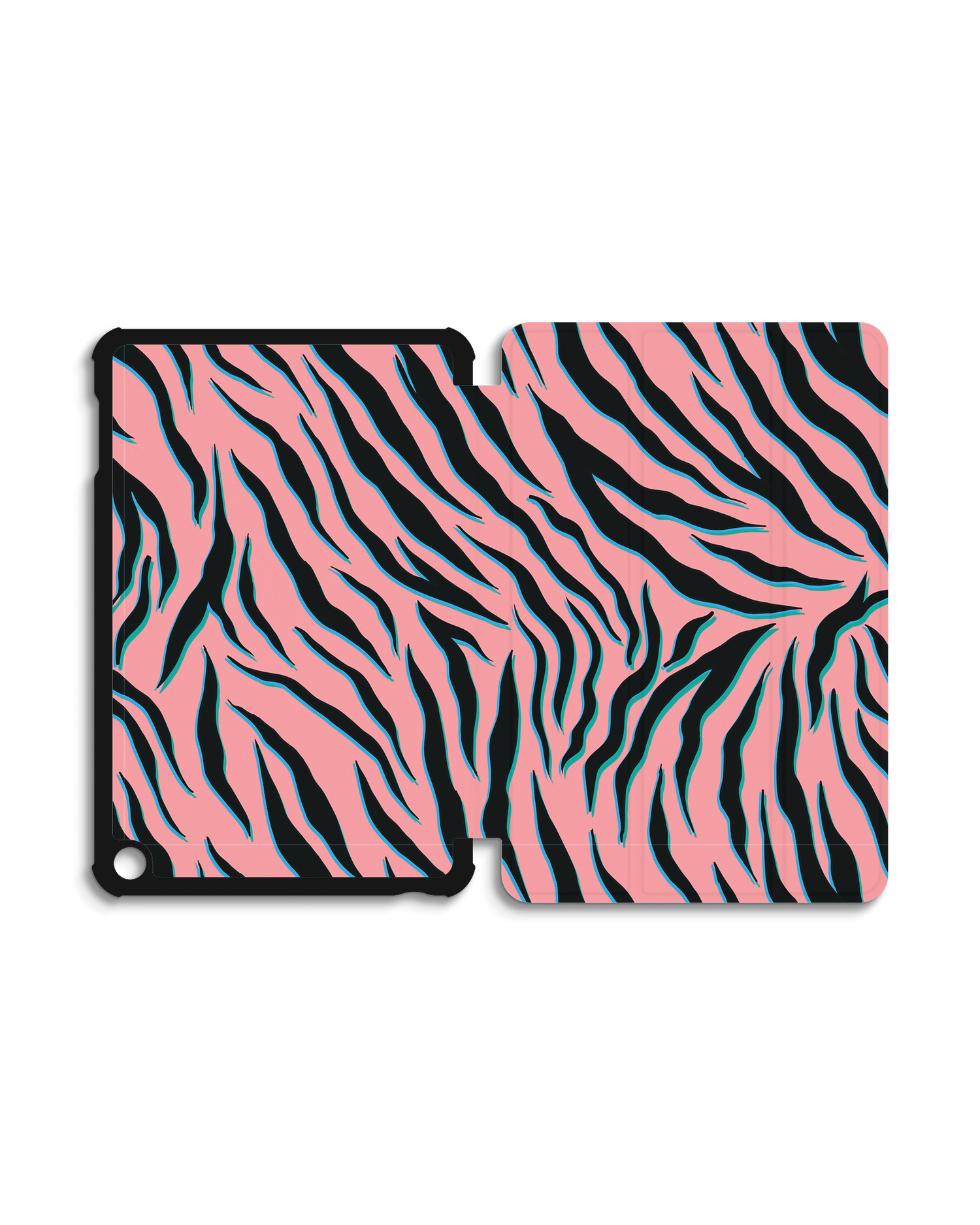 Pink Zebra Tablet Smart Case für Amazon Fire 7 (2022): Aufgeklappt