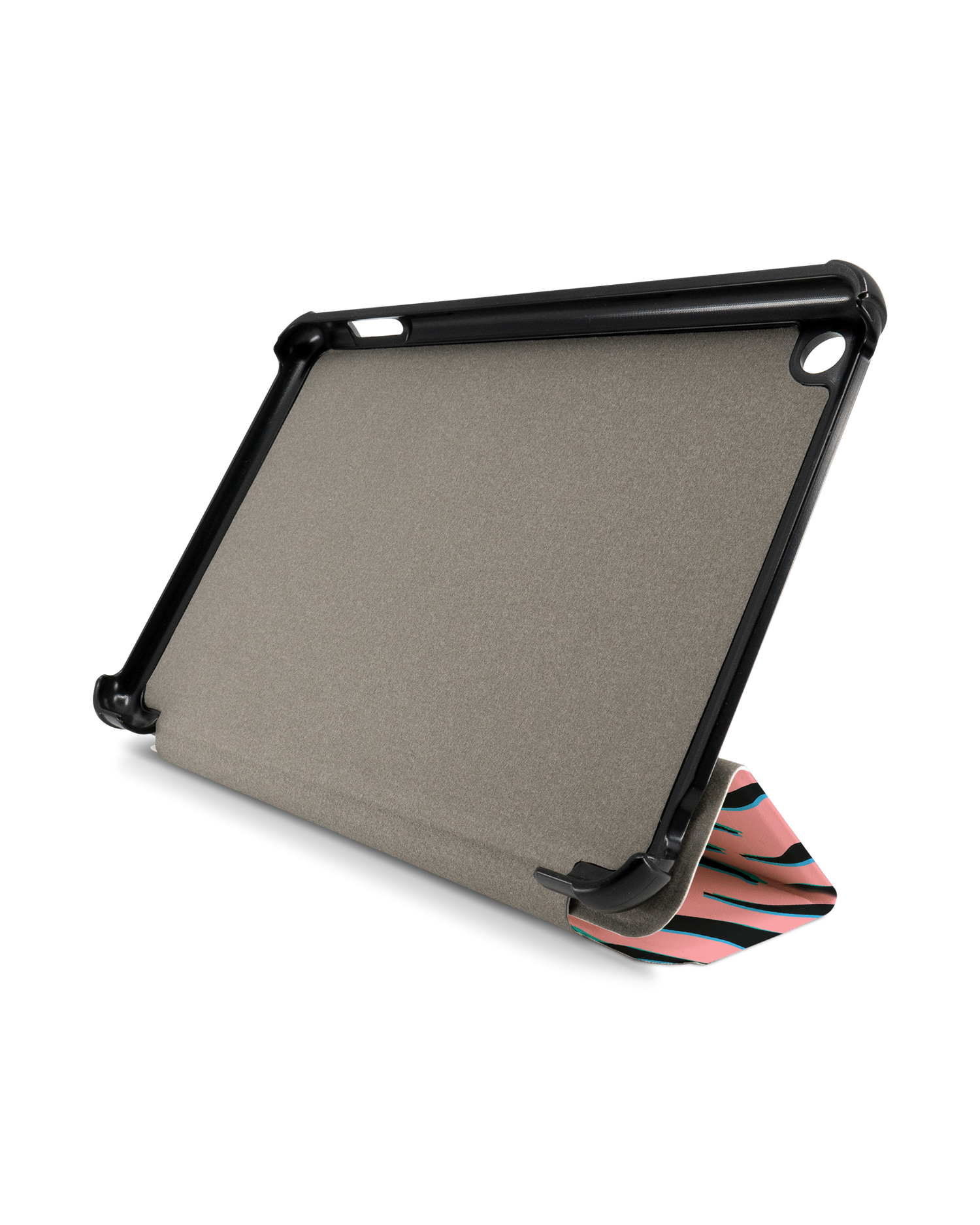 Pink Zebra Tablet Smart Case für Amazon Fire 7 (2022): Frontansicht