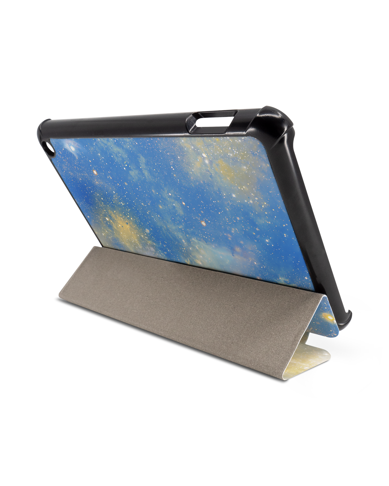 Spaced Out Tablet Smart Case für Amazon Fire 7 (2022): Aufgestellt im Querformat