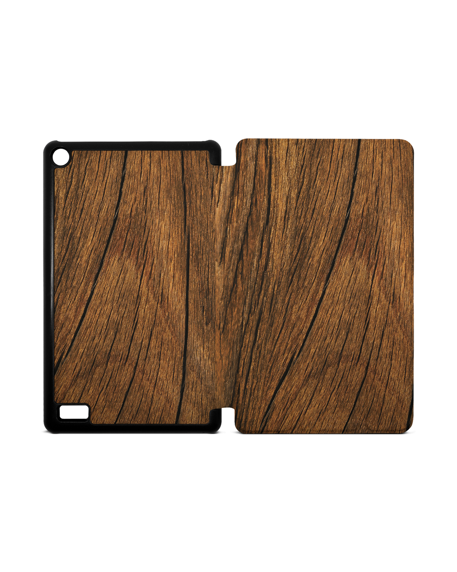 Wood Tablet Smart Case für Amazon Fire 7: Aufgeklappt
