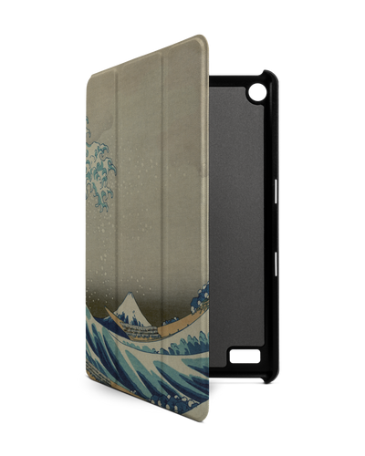 Great Wave Off Kanagawa By Hokusai Tablet Smart Case für Amazon Fire 7: Frontansicht