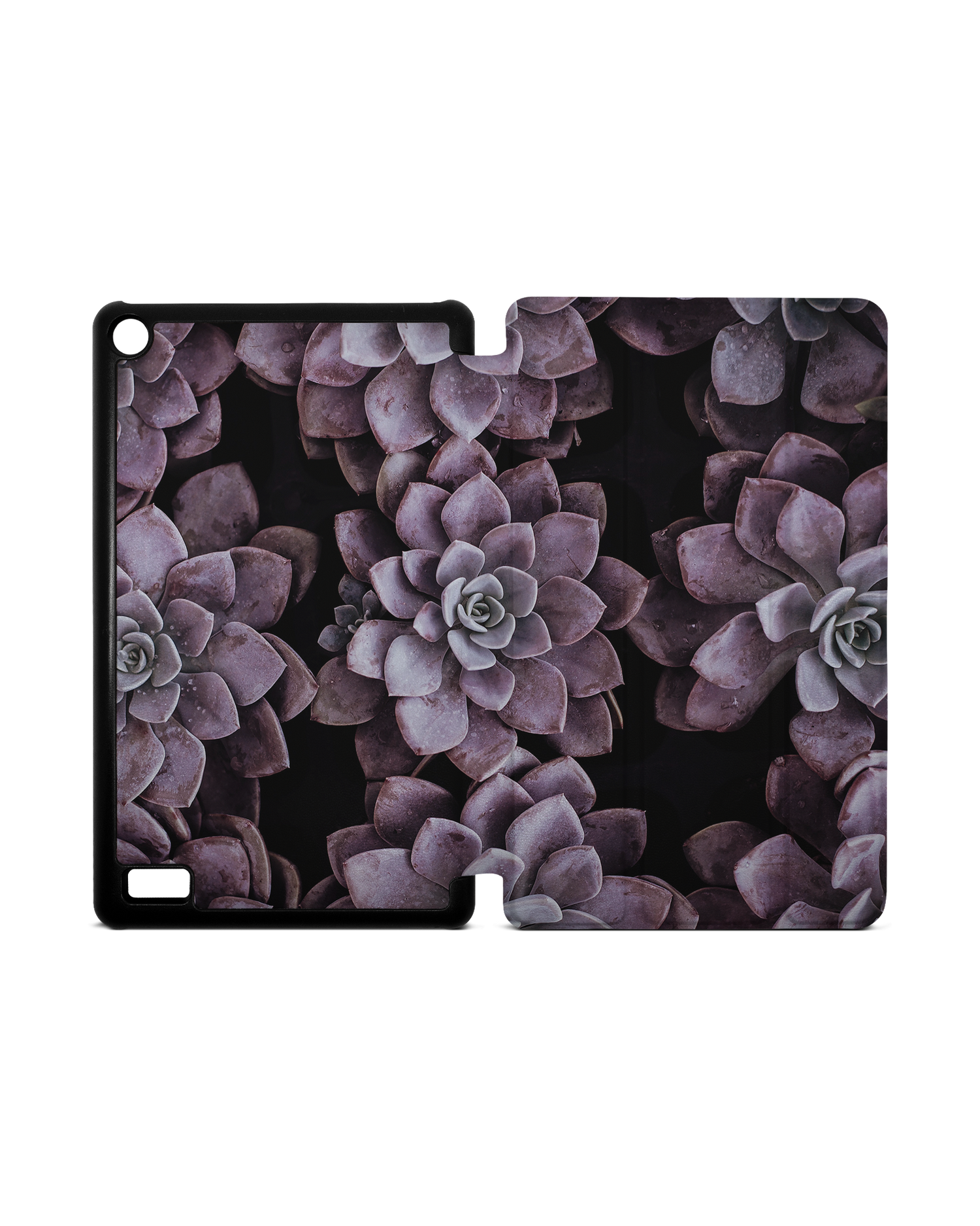 Purple Succulents Tablet Smart Case für Amazon Fire 7: Aufgeklappt
