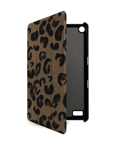 Leopard Repeat Tablet Smart Case für Amazon Fire 7: Frontansicht