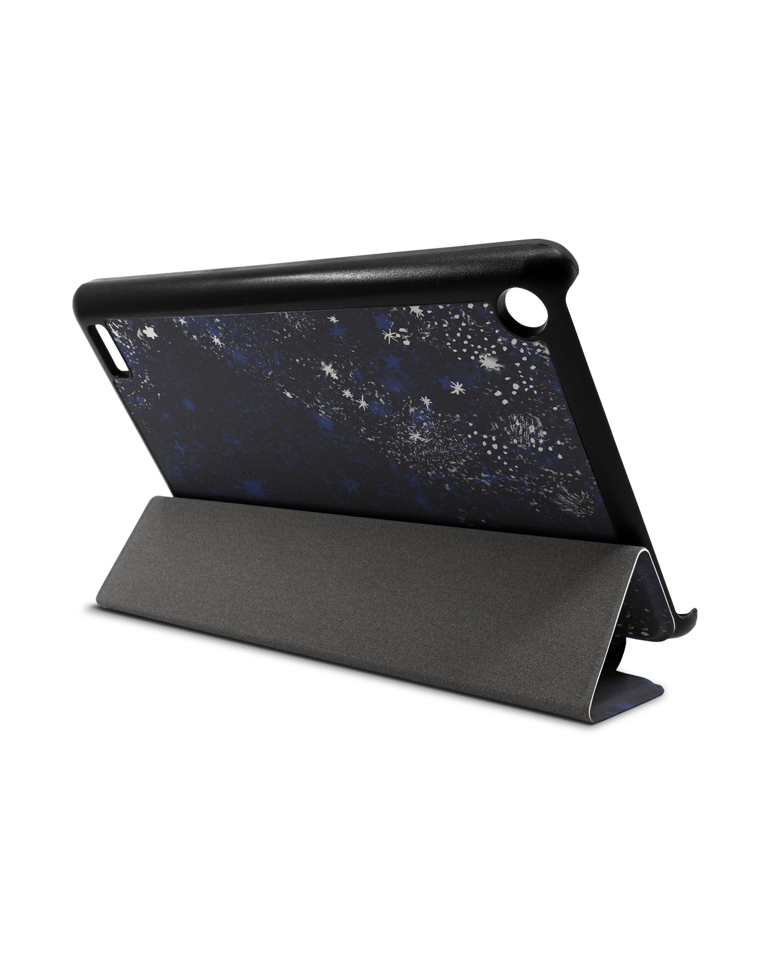 Starry Night Sky Tablet Smart Case für Amazon Fire 7: Aufgestellt im Querformat