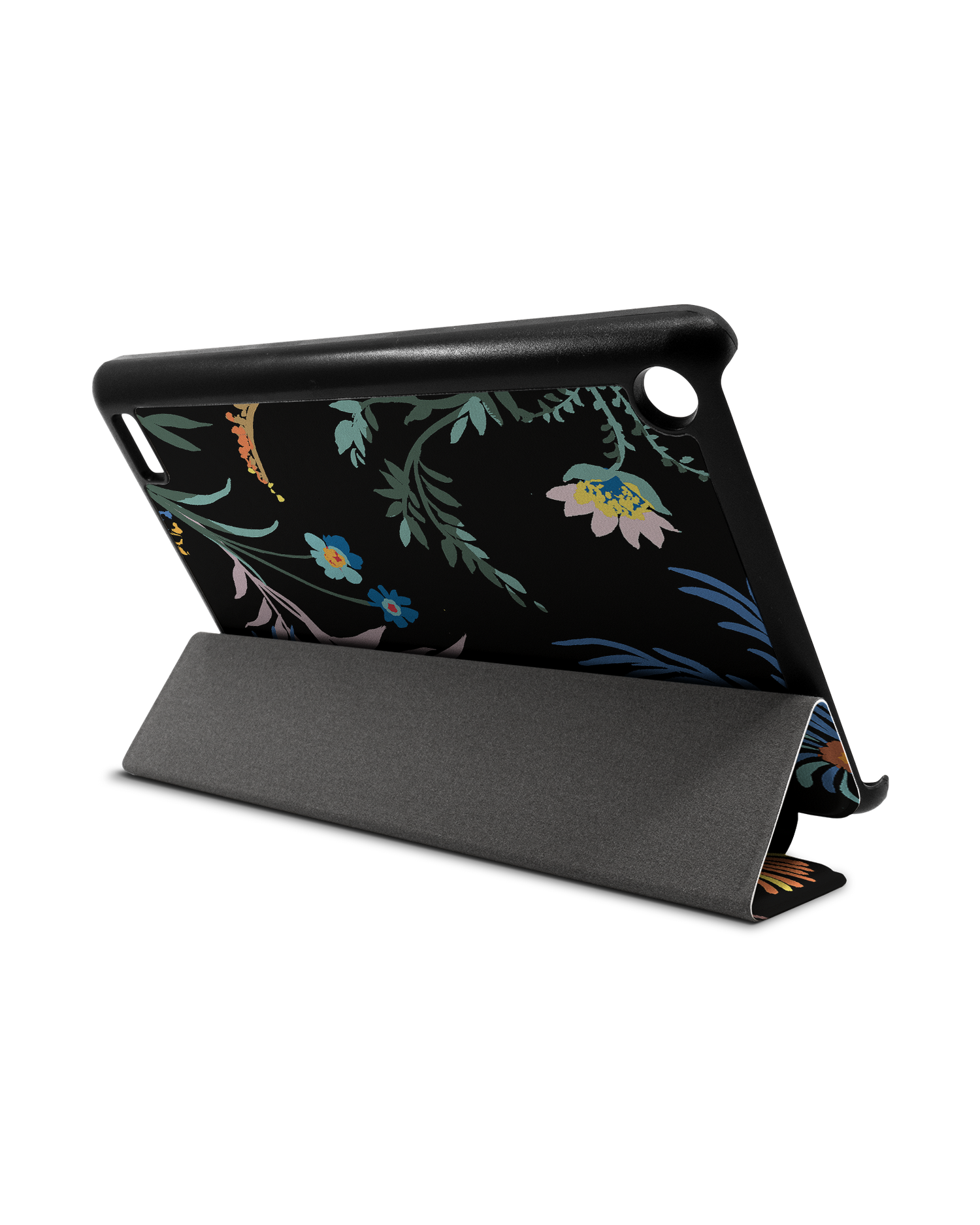 Woodland Spring Floral Tablet Smart Case für Amazon Fire 7: Aufgestellt im Querformat