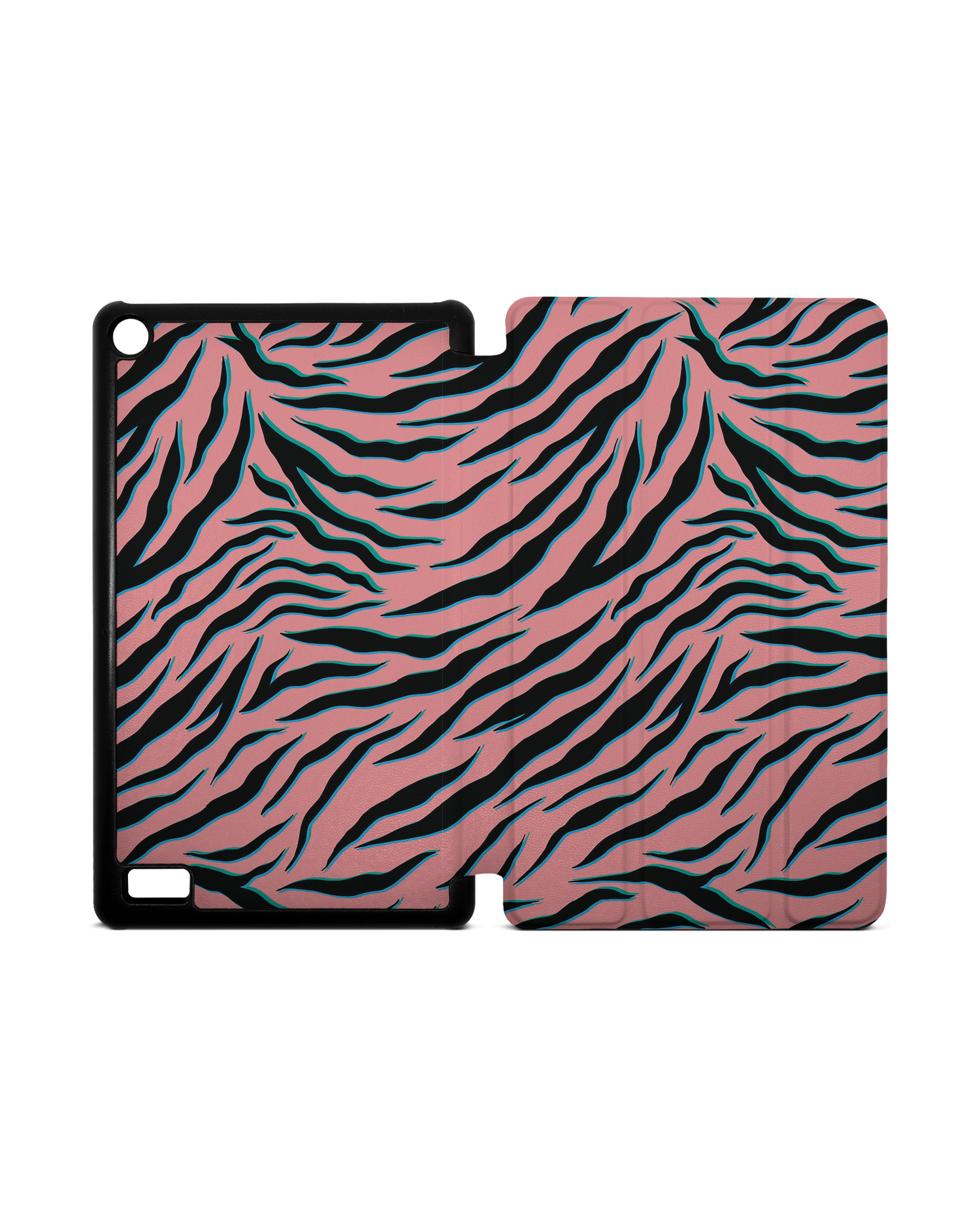 Pink Zebra Tablet Smart Case für Amazon Fire 7: Aufgeklappt