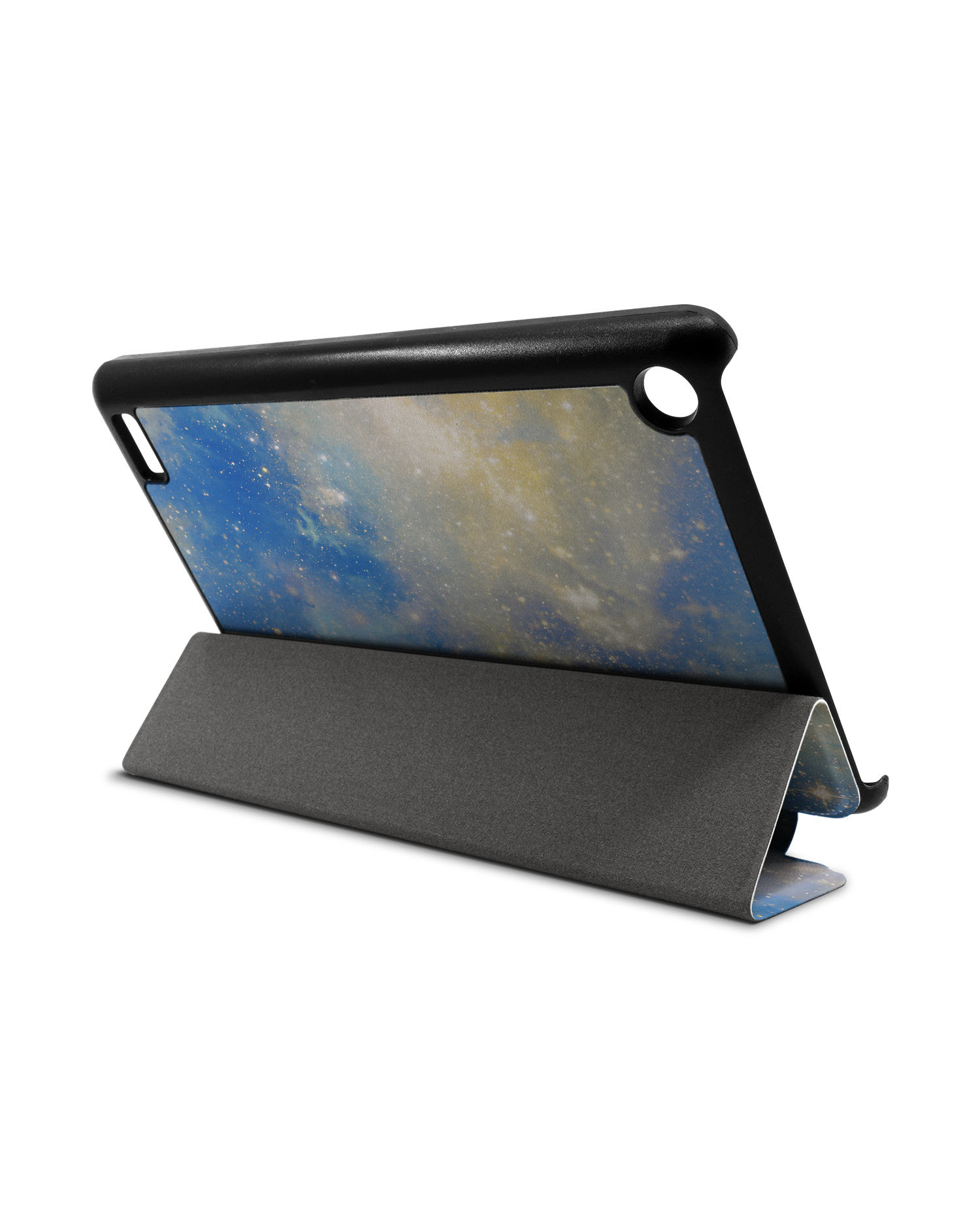 Spaced Out Tablet Smart Case für Amazon Fire 7: Aufgestellt im Querformat