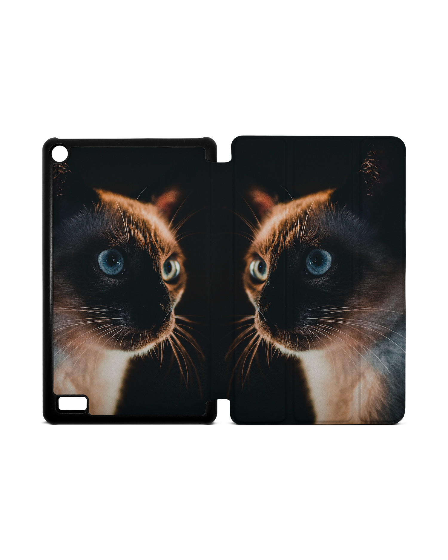 Siamese Cat Tablet Smart Case für Amazon Fire 7: Aufgeklappt