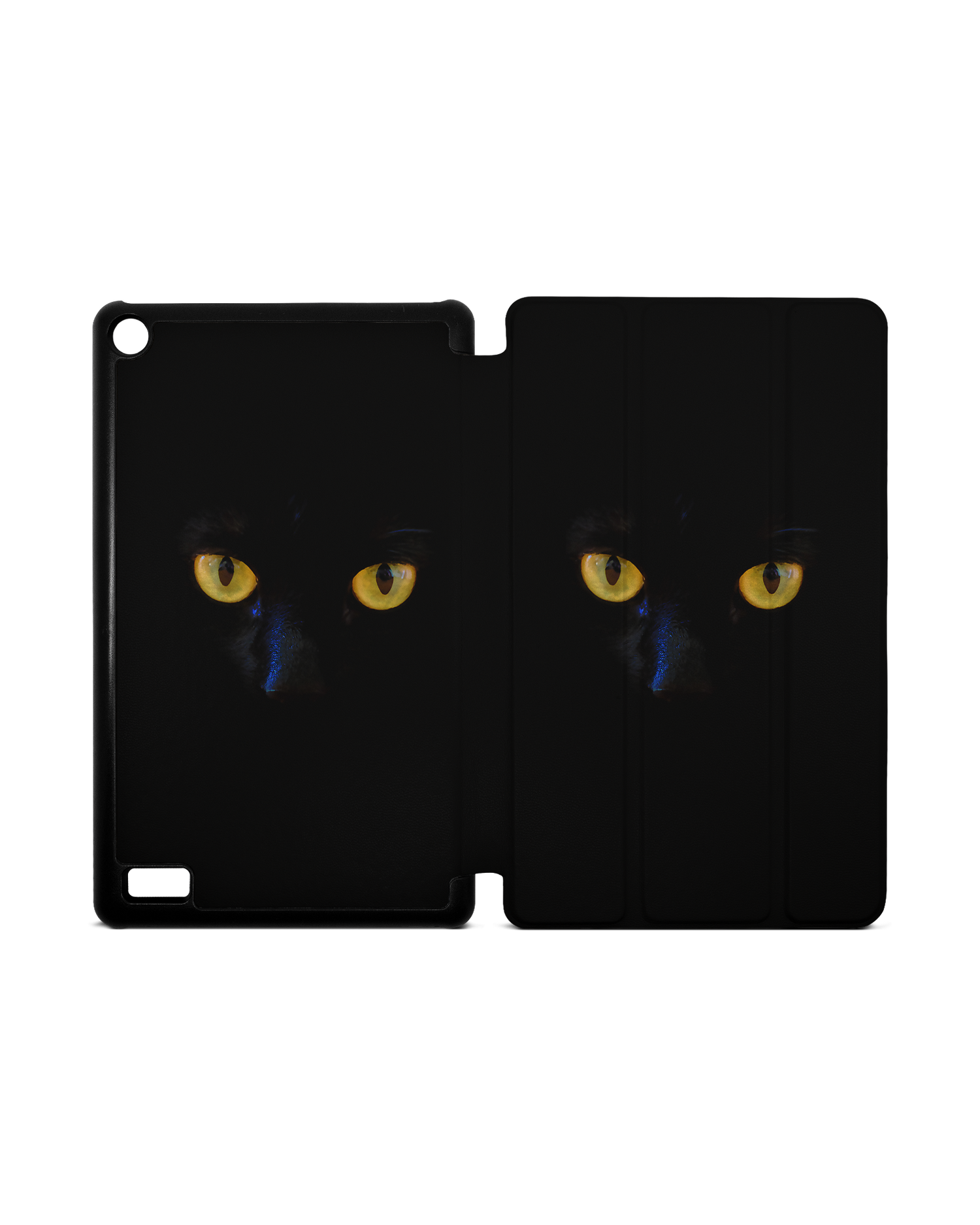 Black Cat Tablet Smart Case für Amazon Fire 7: Aufgeklappt