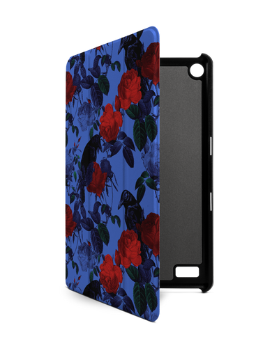 Roses And Ravens Tablet Smart Case für Amazon Fire 7: Frontansicht