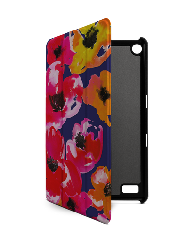 Painted Poppies Tablet Smart Case für Amazon Fire 7: Frontansicht