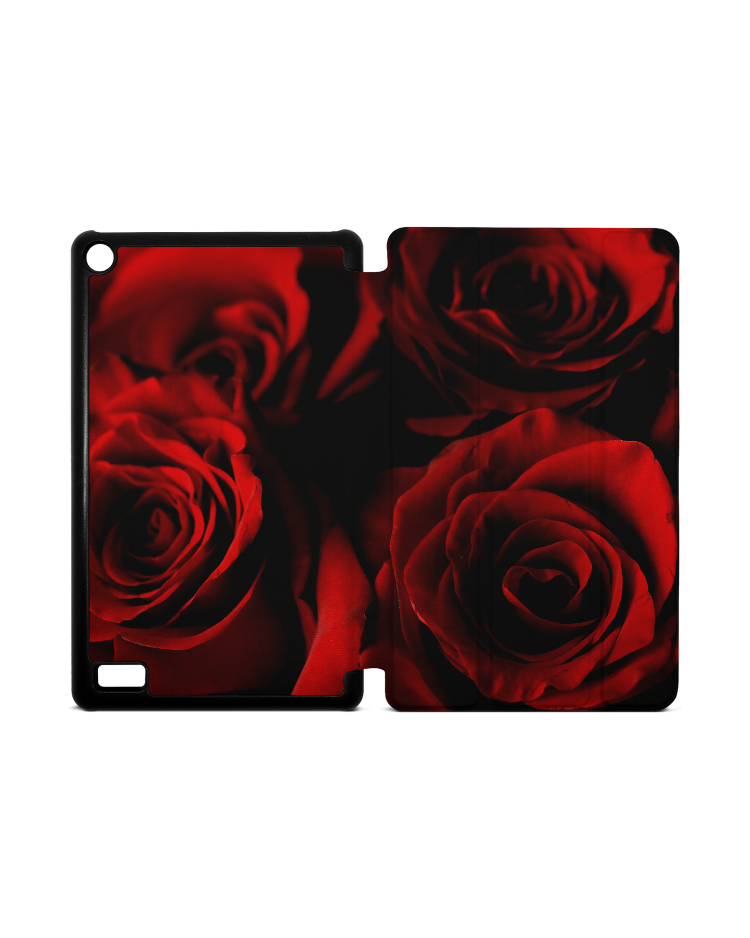 Red Roses Tablet Smart Case für Amazon Fire 7: Aufgeklappt