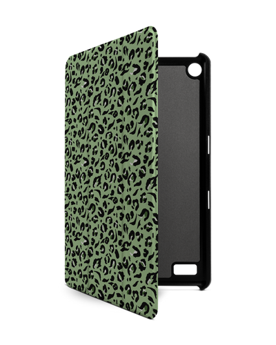 Mint Leopard Tablet Smart Case für Amazon Fire 7: Frontansicht