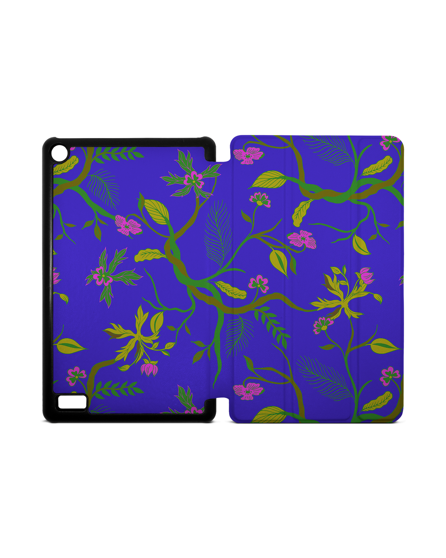 Ultra Violet Floral Tablet Smart Case für Amazon Fire 7: Aufgeklappt