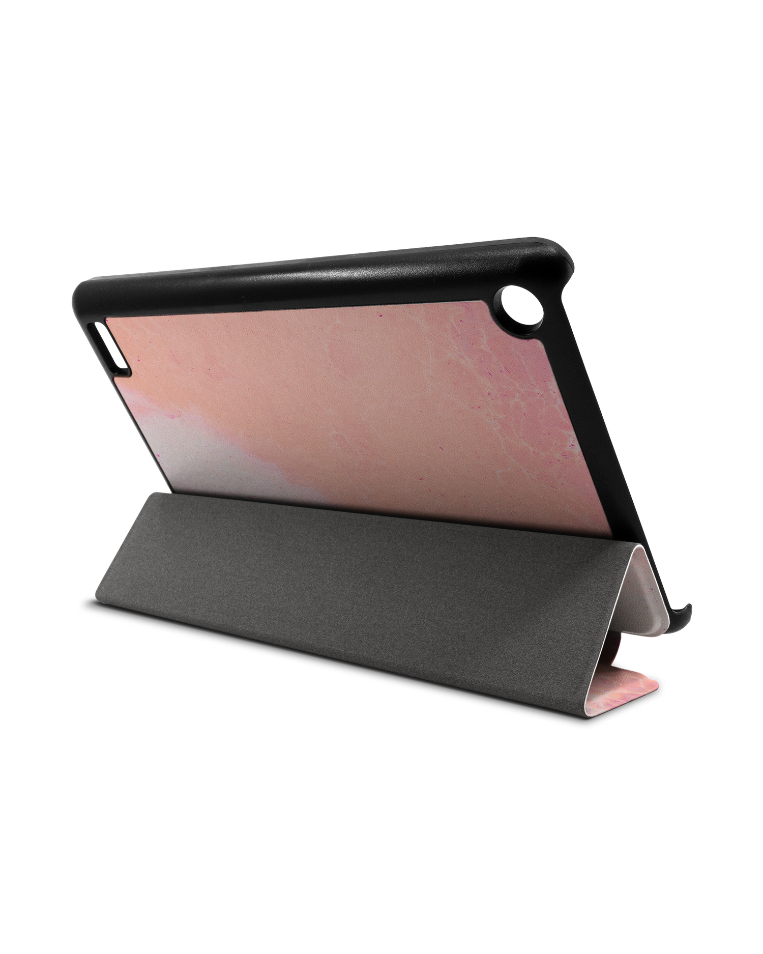 Peaches & Cream Marble Tablet Smart Case für Amazon Fire 7: Aufgestellt im Querformat