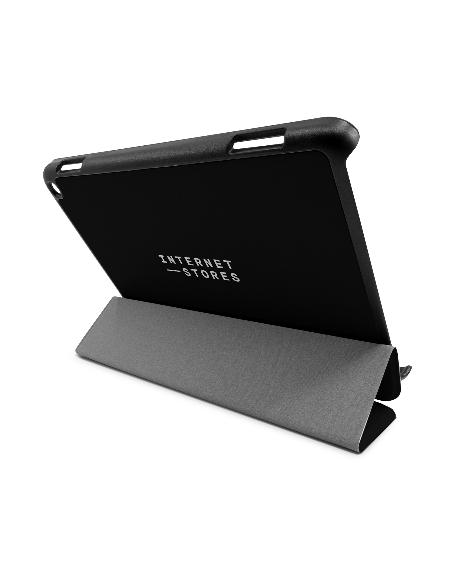 ISG Black Tablet Smart Case für Amazon Fire HD 8 (2022), Amazon Fire HD 8 Plus (2022), Amazon Fire HD 8 (2020), Amazon Fire HD 8 Plus (2020): Aufgestellt im Querformat