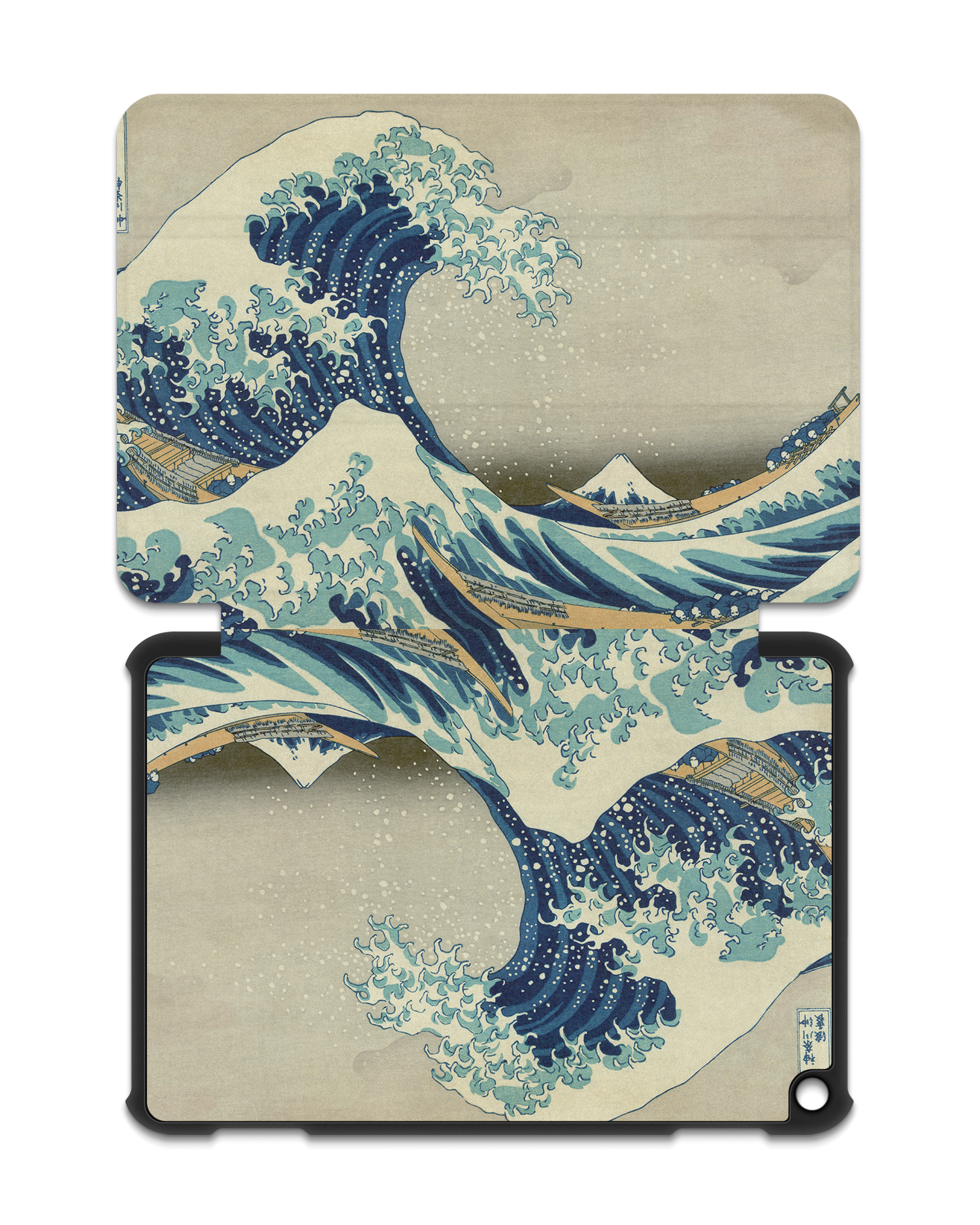 Great Wave Off Kanagawa By Hokusai Tablet Smart Case für Amazon Fire HD 8 (2022), Amazon Fire HD 8 Plus (2022), Amazon Fire HD 8 (2020), Amazon Fire HD 8 Plus (2020): Aufgeklappt