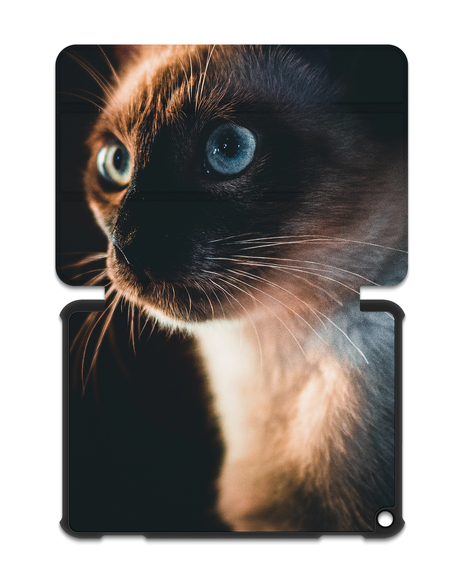 Siamese Cat Tablet Smart Case für Amazon Fire HD 8 (2022), Amazon Fire HD 8 Plus (2022), Amazon Fire HD 8 (2020), Amazon Fire HD 8 Plus (2020): Aufgeklappt