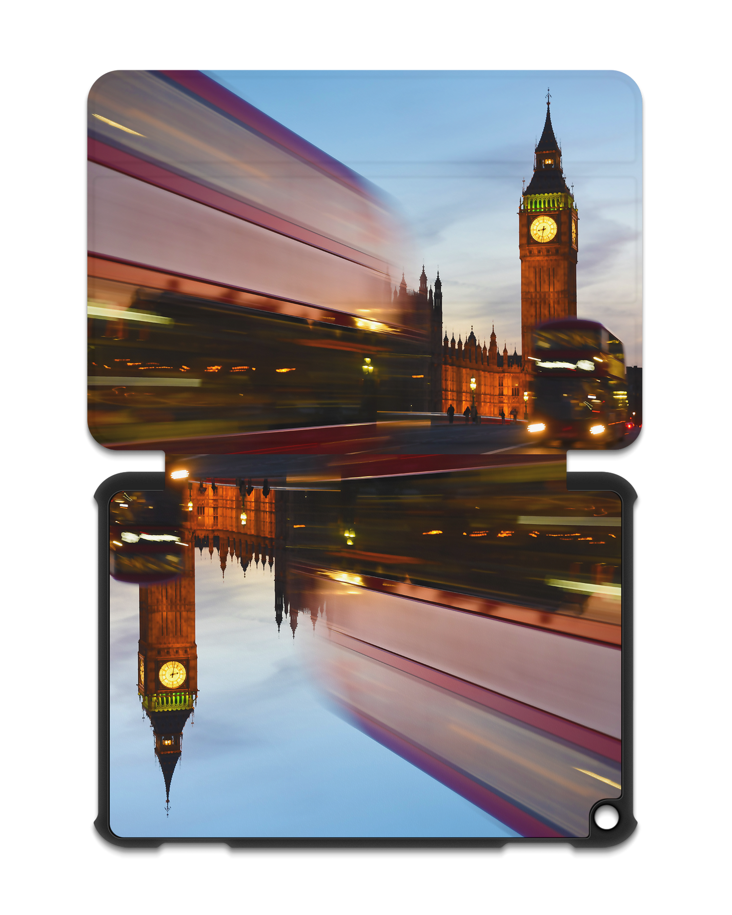 London Tablet Smart Case für Amazon Fire HD 8 (2022), Amazon Fire HD 8 Plus (2022), Amazon Fire HD 8 (2020), Amazon Fire HD 8 Plus (2020): Aufgeklappt