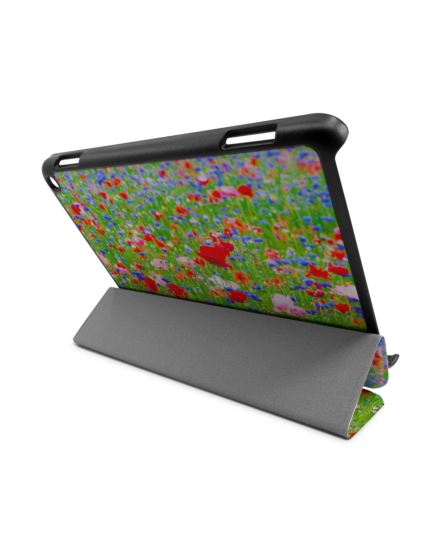 Flower Field Tablet Smart Case für Amazon Fire HD 8 (2022), Amazon Fire HD 8 Plus (2022), Amazon Fire HD 8 (2020), Amazon Fire HD 8 Plus (2020): Aufgestellt im Querformat