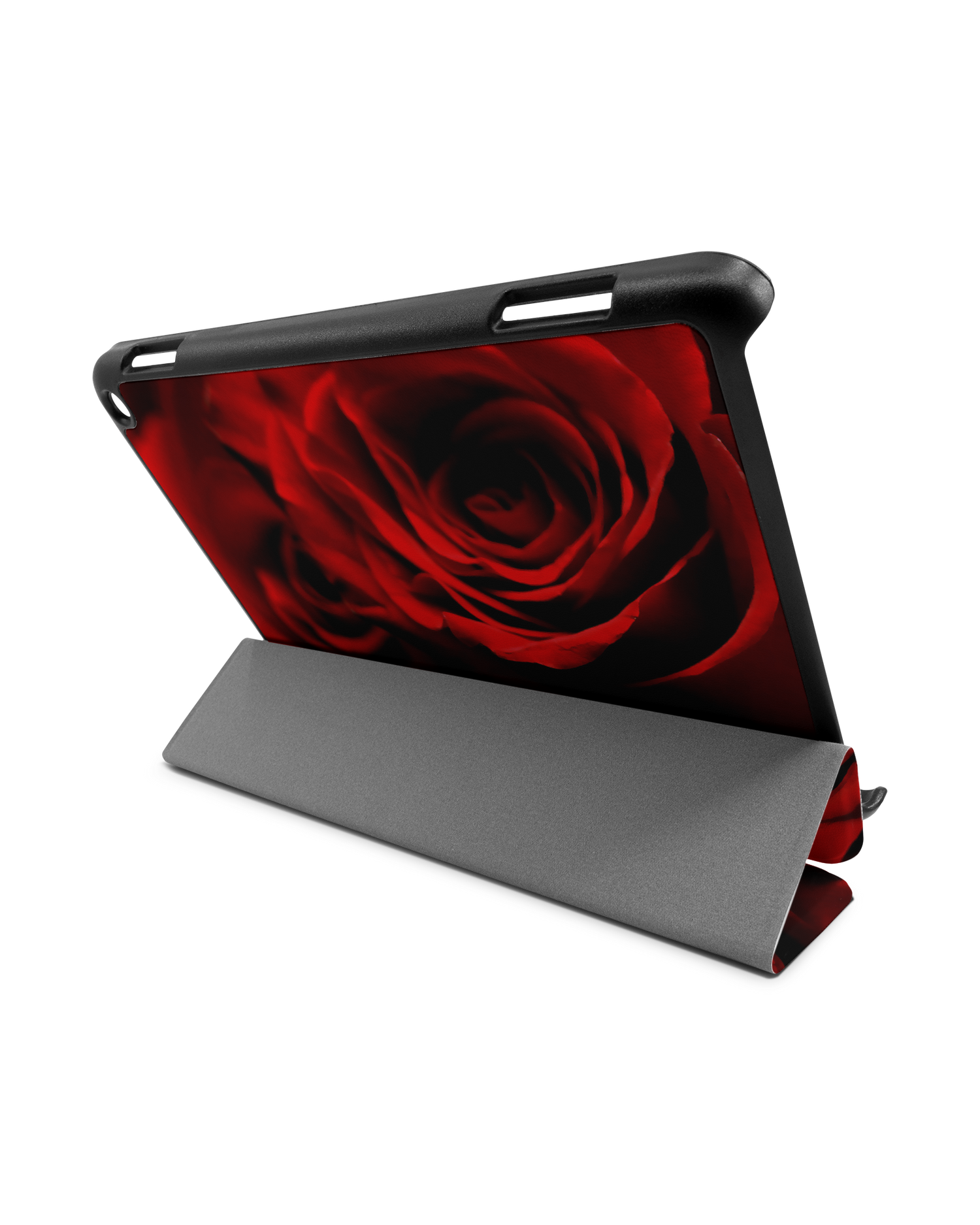 Red Roses Tablet Smart Case für Amazon Fire HD 8 (2022), Amazon Fire HD 8 Plus (2022), Amazon Fire HD 8 (2020), Amazon Fire HD 8 Plus (2020): Aufgestellt im Querformat