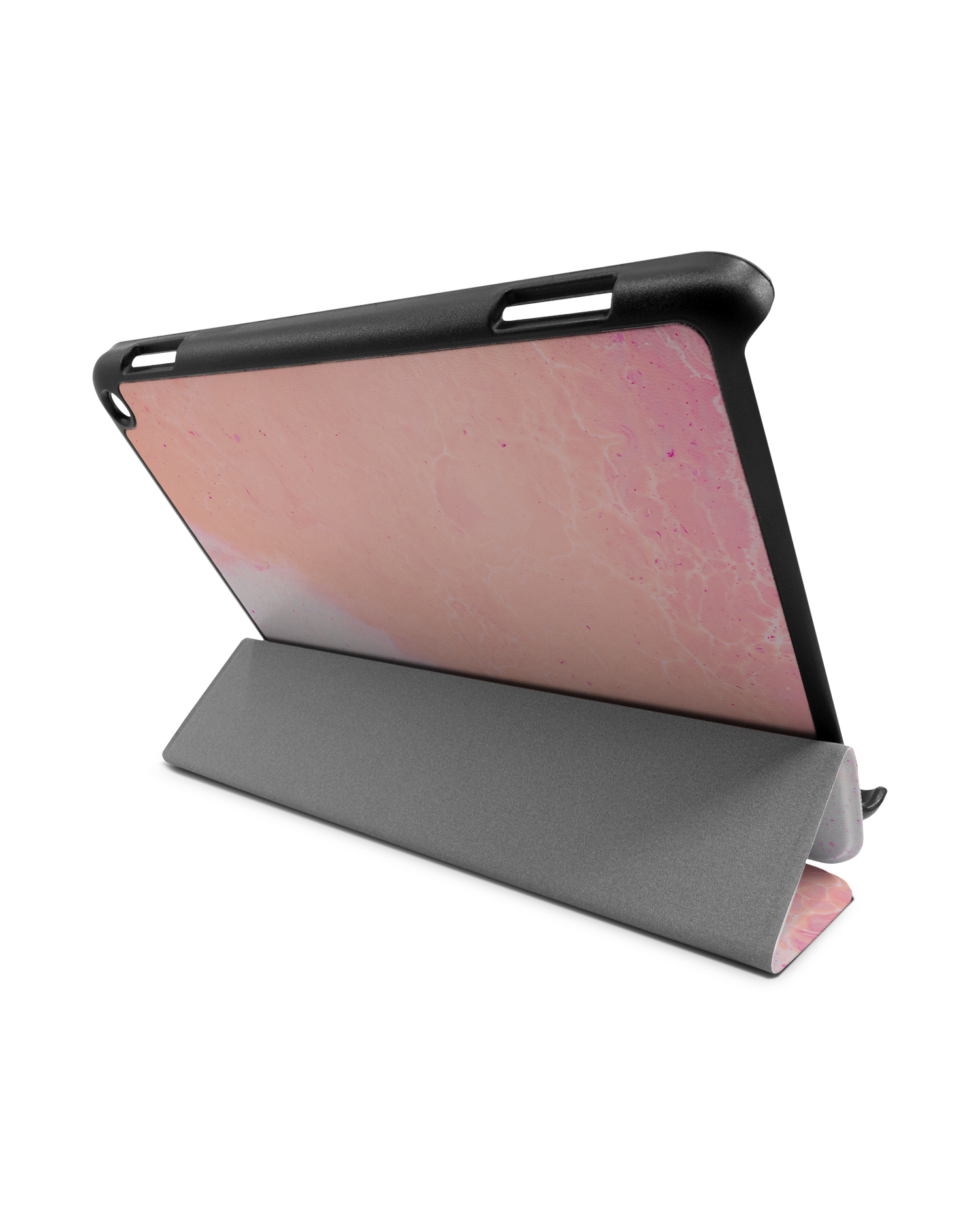 Peaches & Cream Marble Tablet Smart Case für Amazon Fire HD 8 (2022), Amazon Fire HD 8 Plus (2022), Amazon Fire HD 8 (2020), Amazon Fire HD 8 Plus (2020): Aufgestellt im Querformat