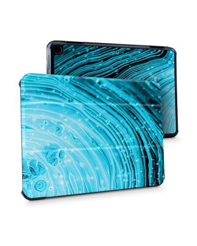 Turquoise Ripples Tablet Smart Case für Amazon Fire HD 8 (2022), Amazon Fire HD 8 Plus (2022), Amazon Fire HD 8 (2020), Amazon Fire HD 8 Plus (2020)